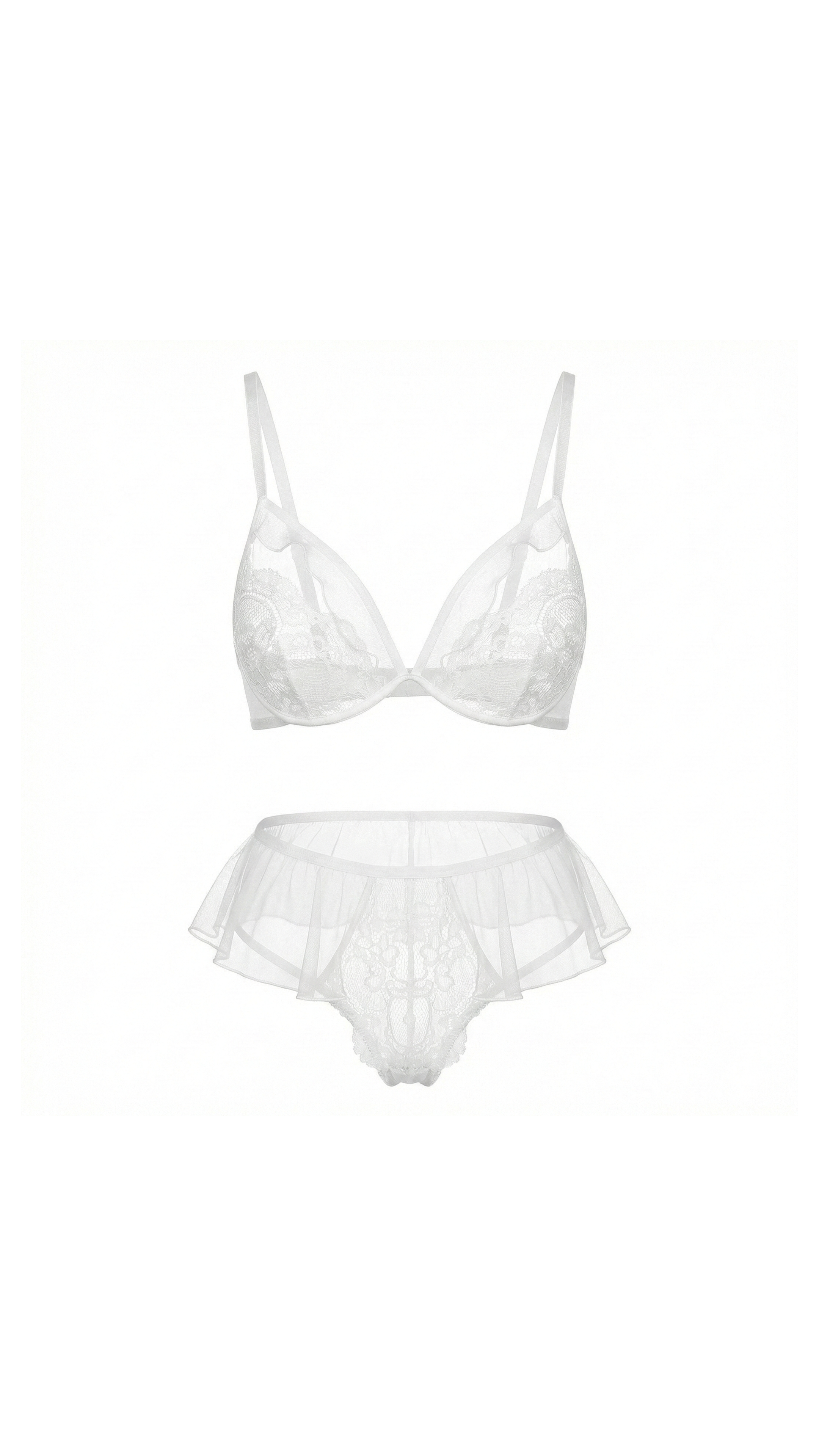Ivory Lace IV Seksi Beyaz Dantel Kostümü