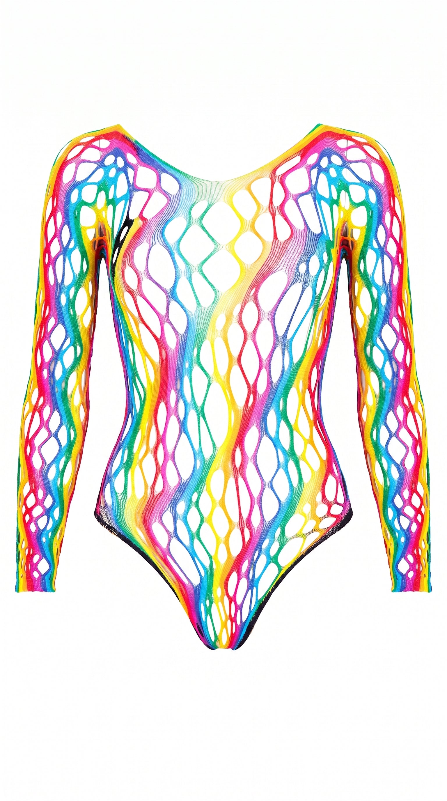 Color Wave Uzun Kollu Vücut Çorabı