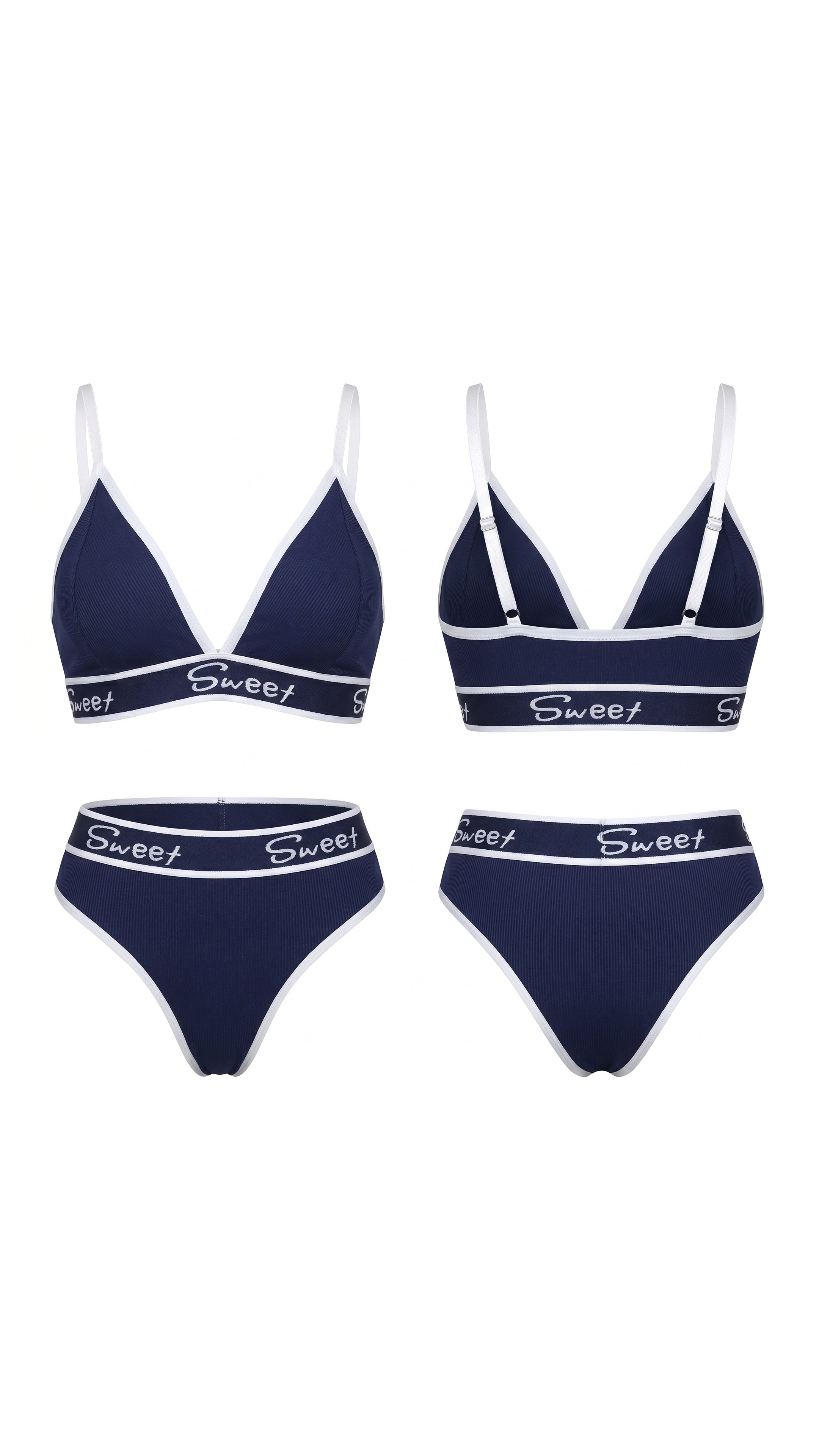 Indigo Sweet Lacivert Sweet Yazılı Sütyen Kilot