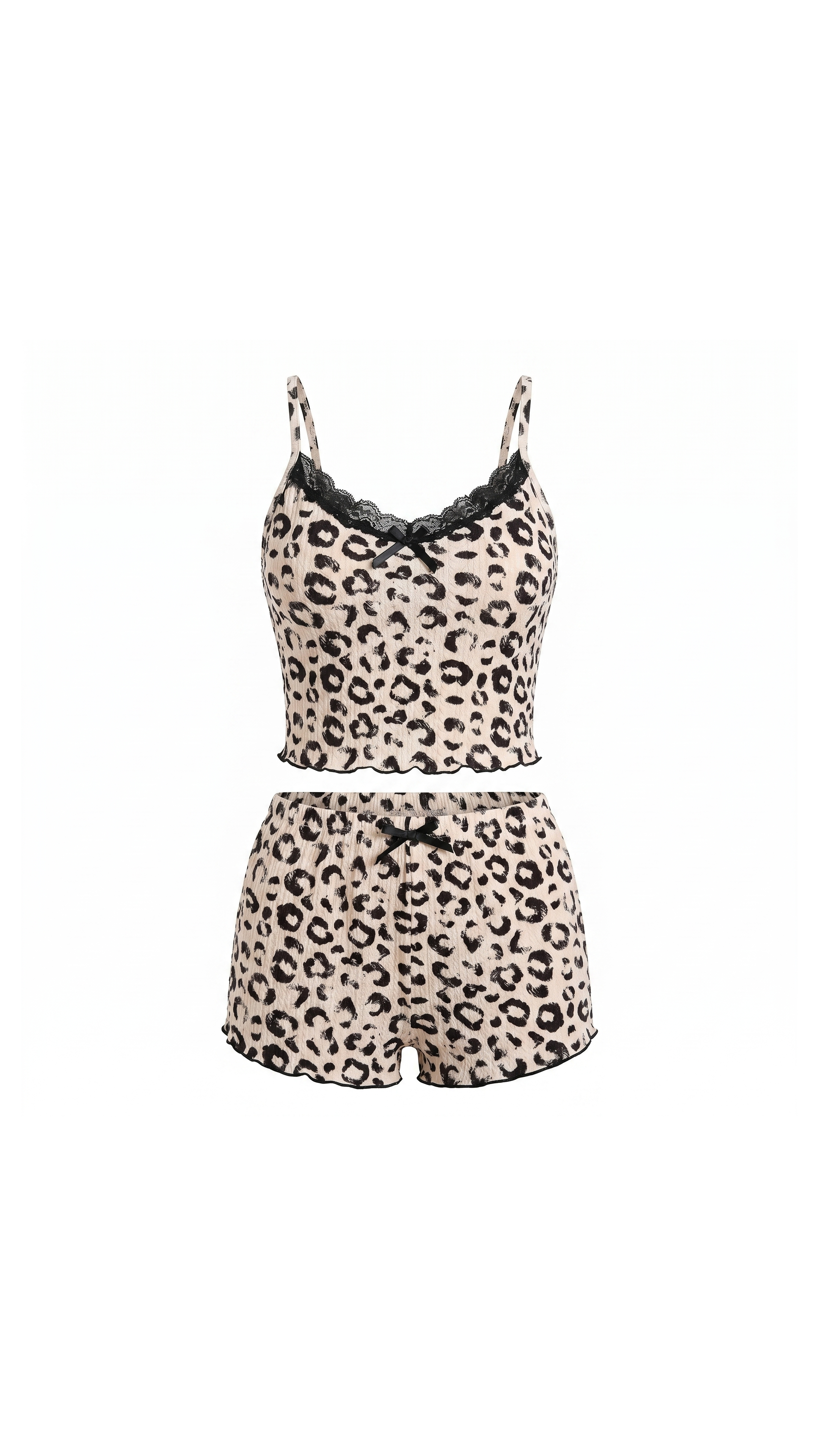 Wild Cipher Leopar Detaylı Şortlu Pijama Takım