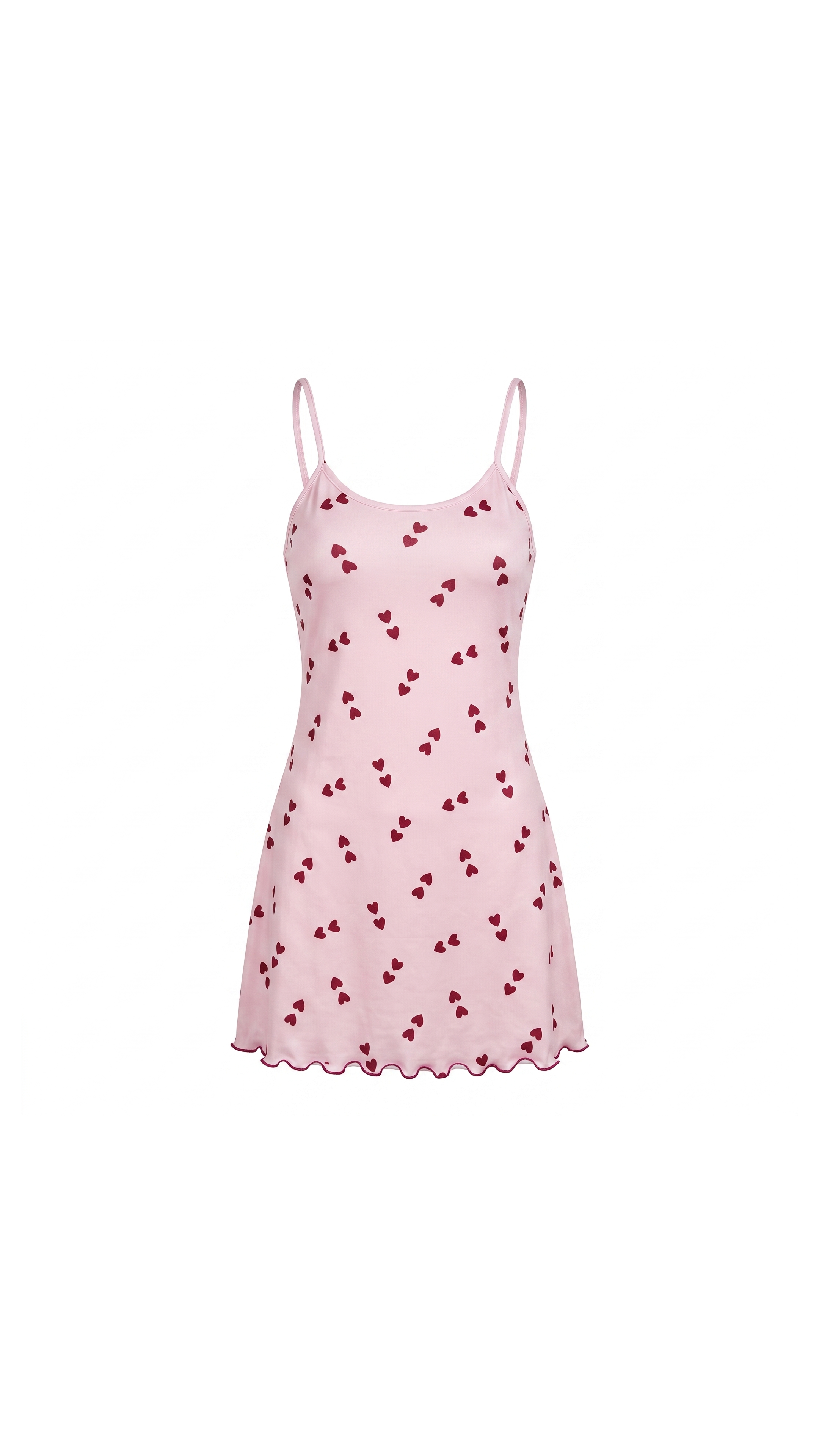 Heart Frill Kalpli Fırfır Detaylı Askılı Mini