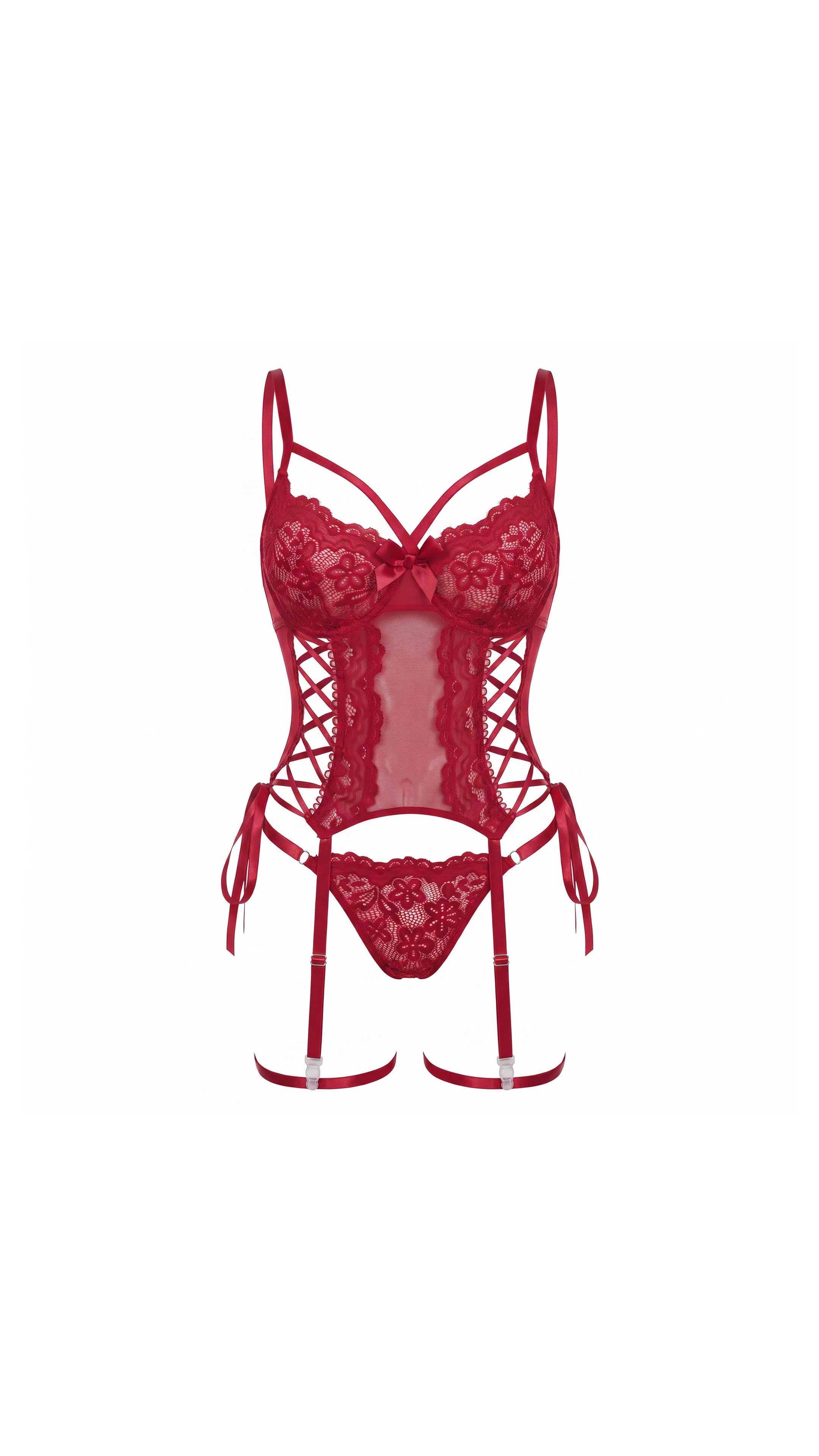 Scarlet Tulle Kırmızı tül ve dantel Detaylı